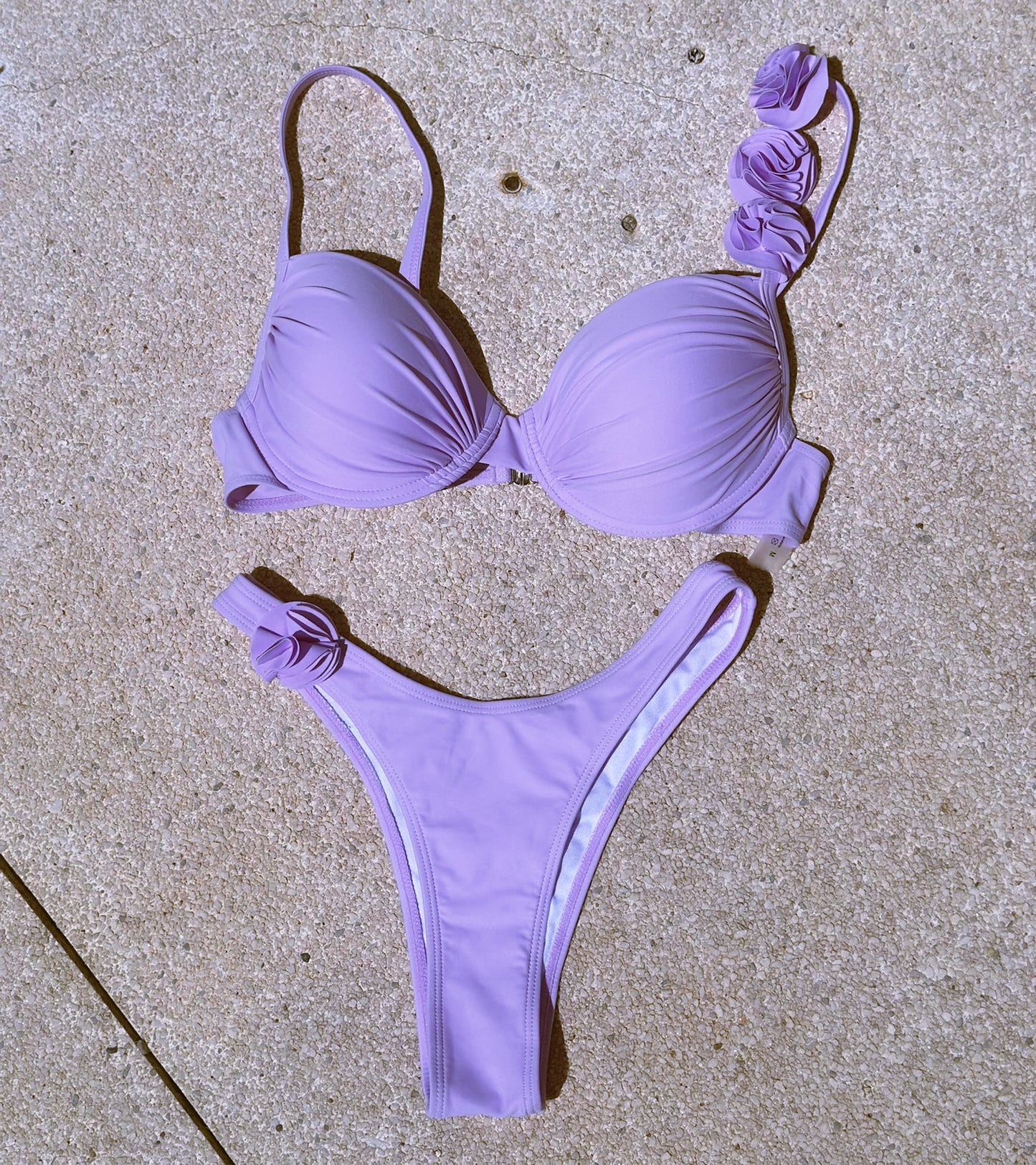 Lilac Push Up Cups Bikini Set