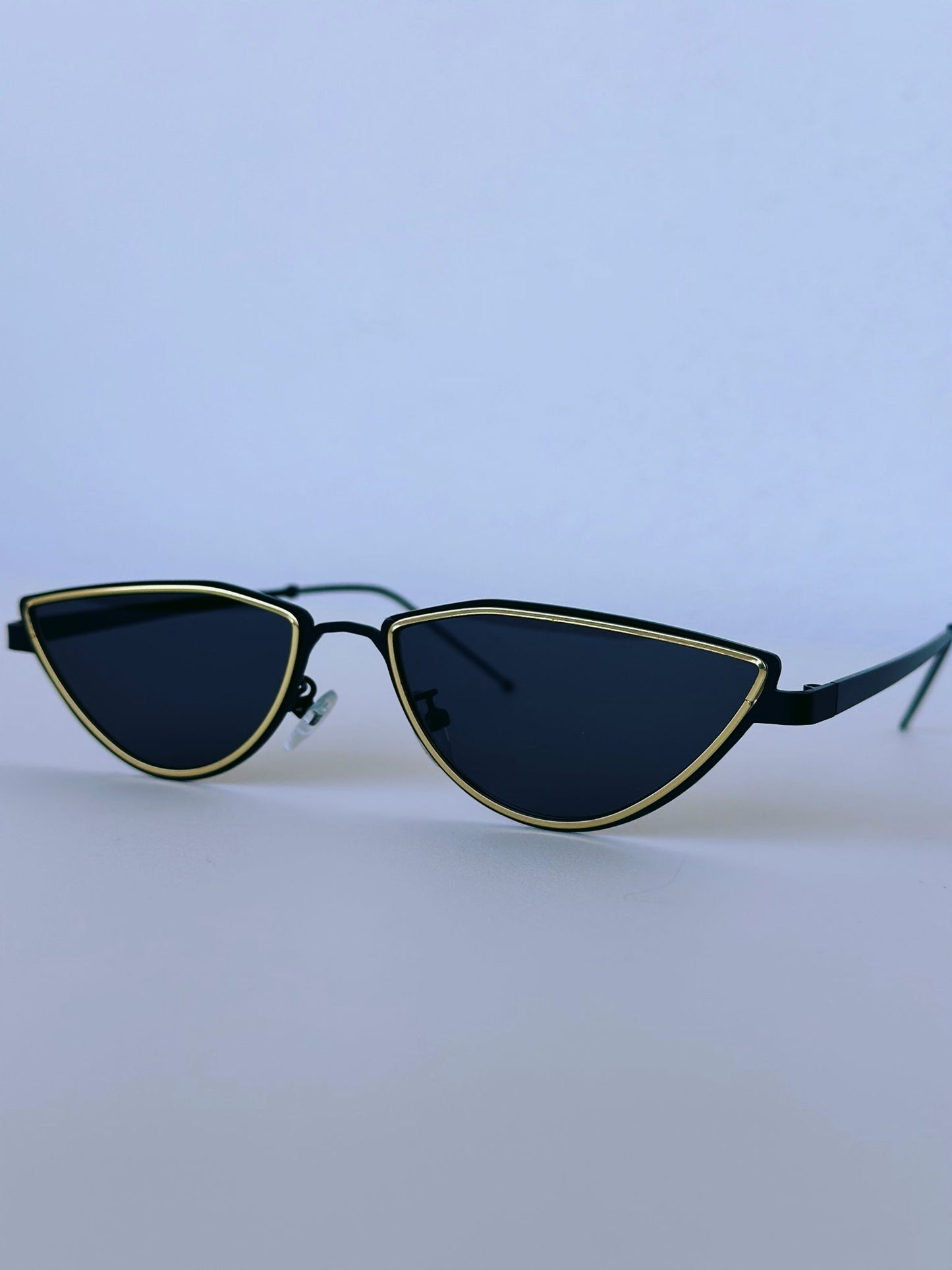 Cat Eye Sunglasses with Gold Frame