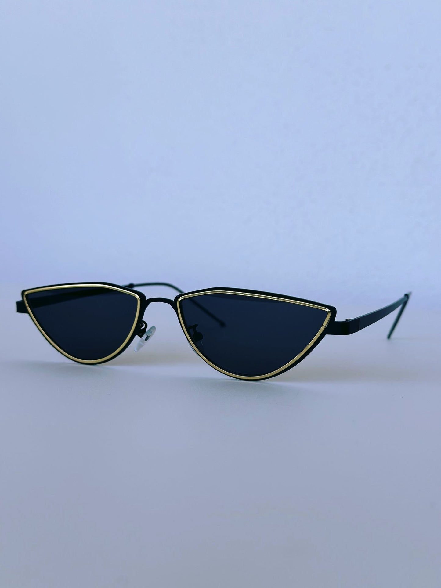 Cat Eye Sunglasses with Gold Frame