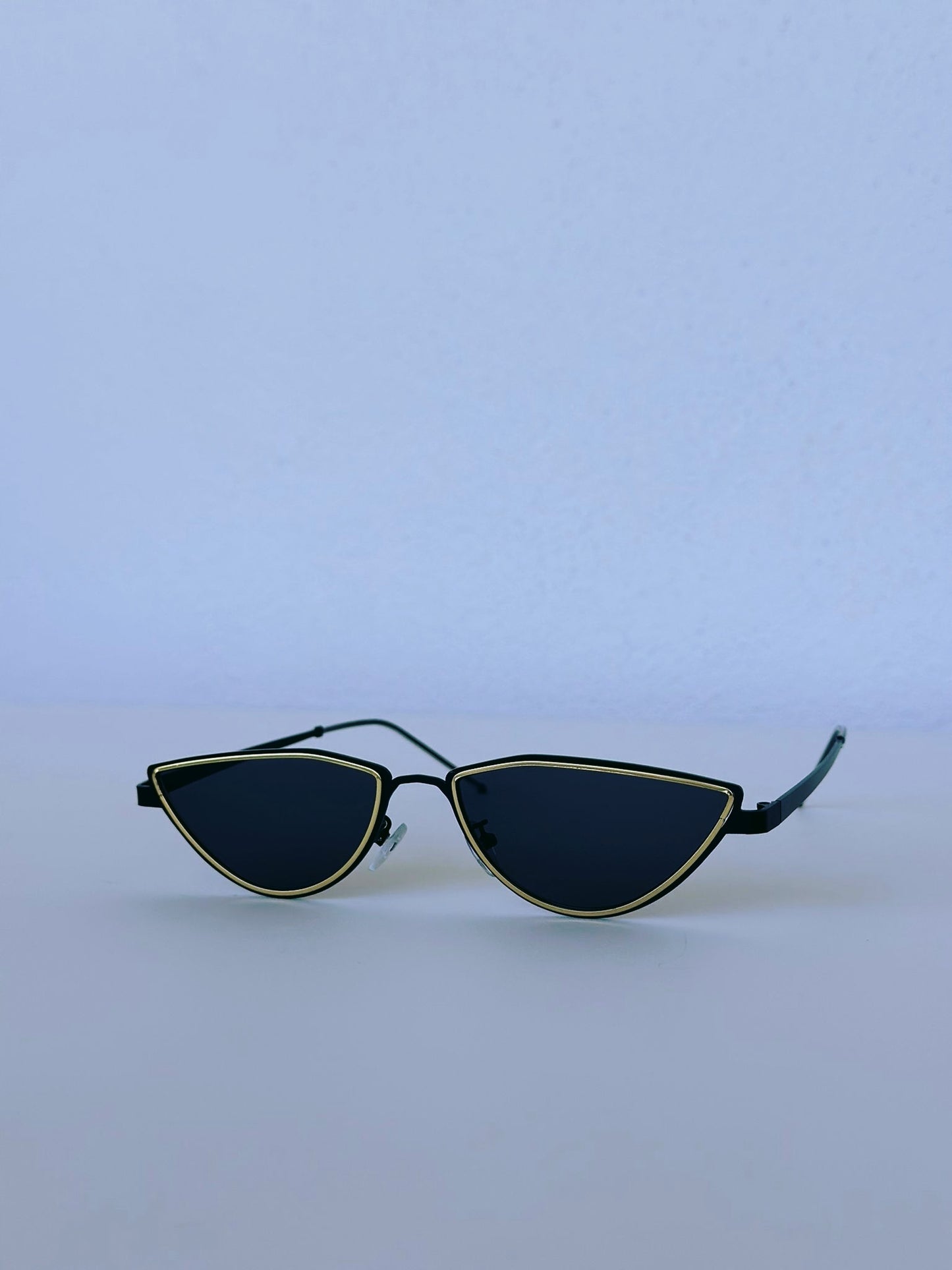 Cat Eye Sunglasses with Gold Frame