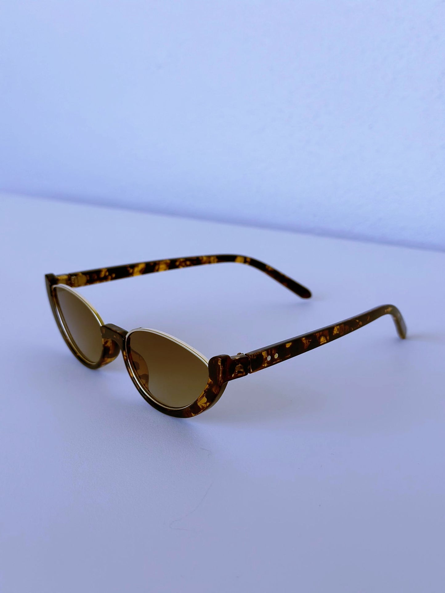 Leopard Print Cat Eye Frame Sunglasses