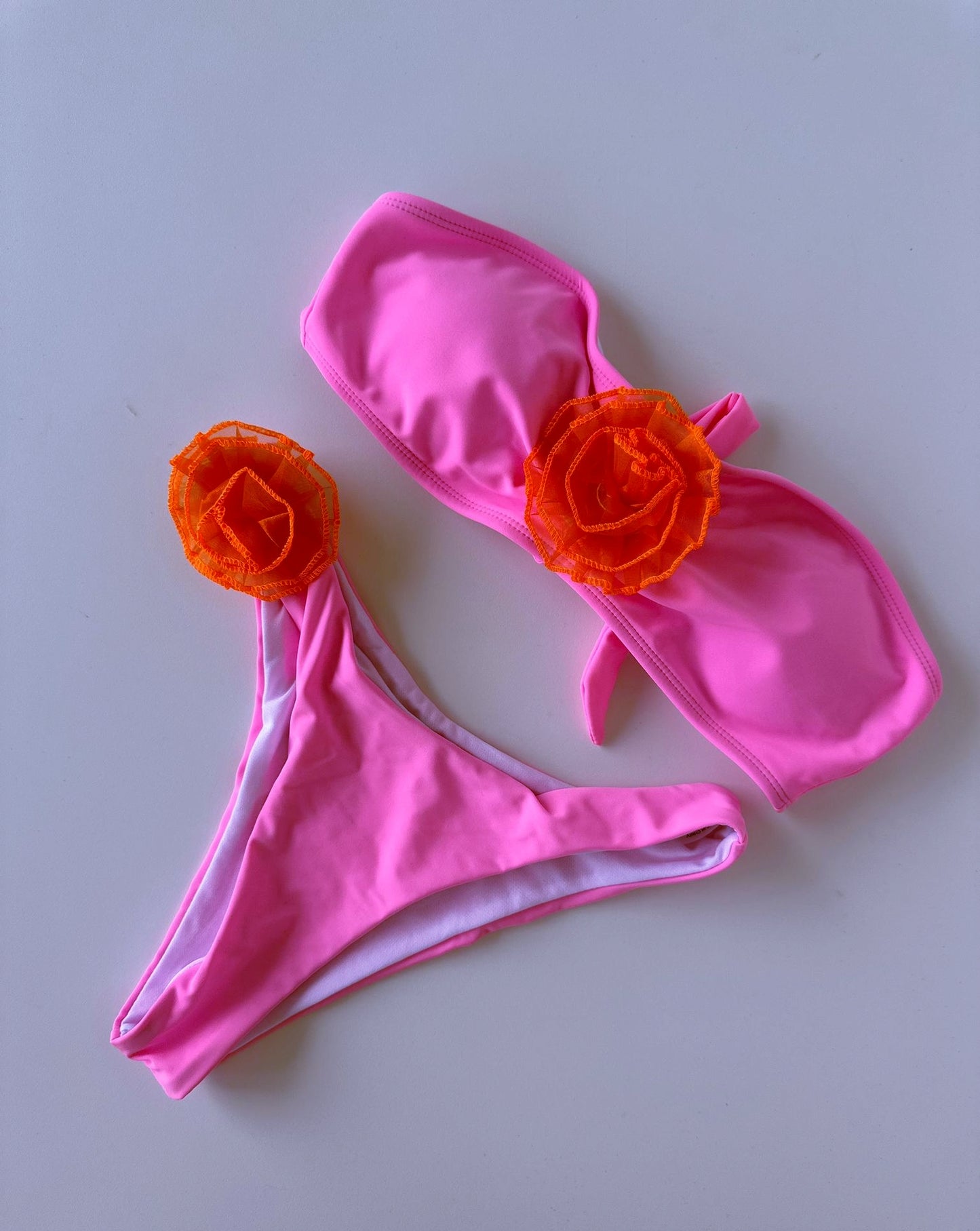 Pink High Contrast Bikini Set