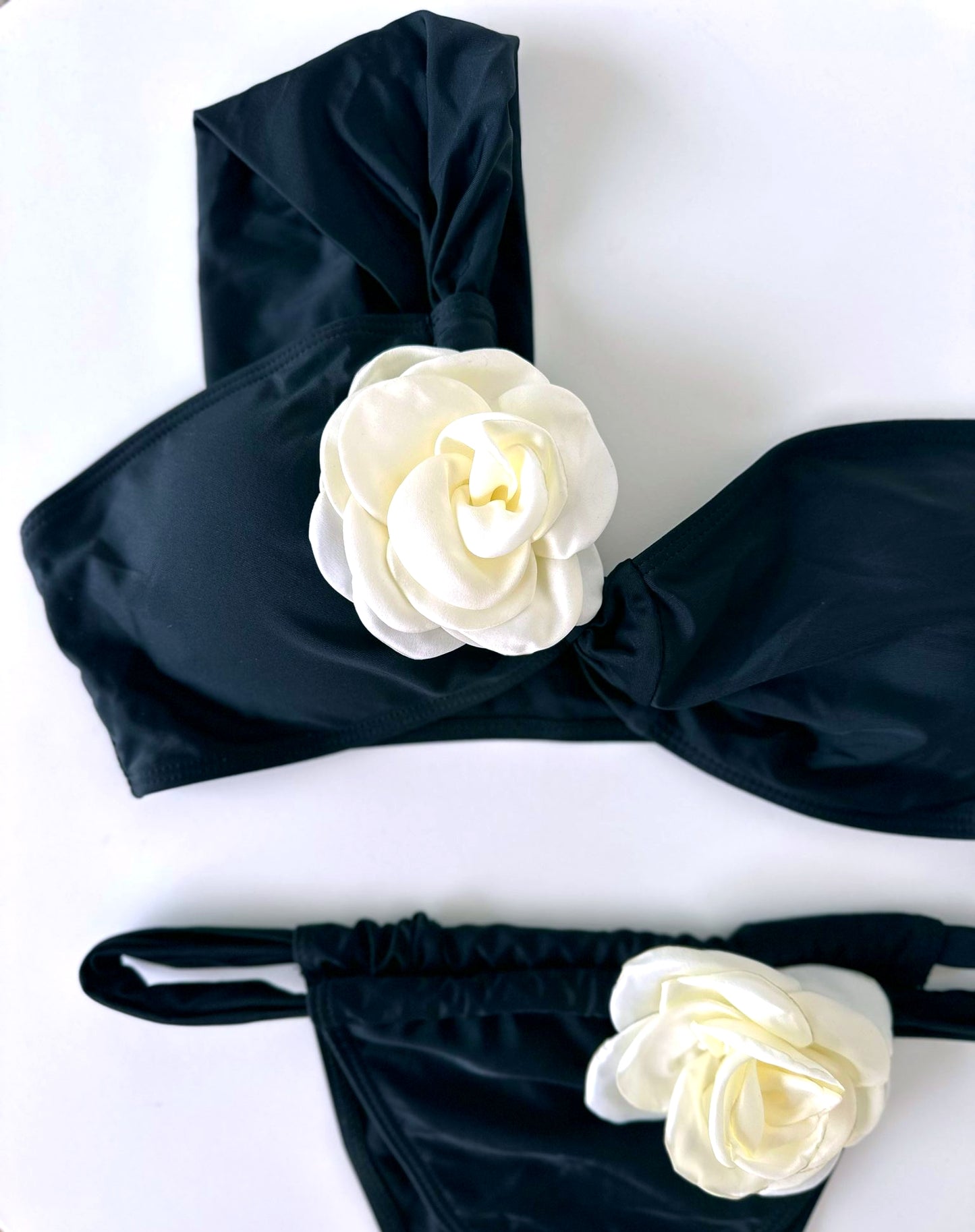 Off Shoulder Black Bikini Set