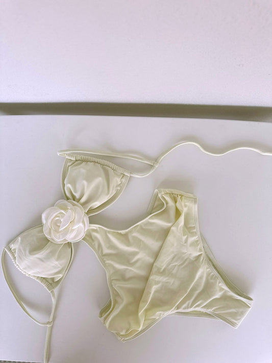 Ivory Cut Out One Piece Swimsuit