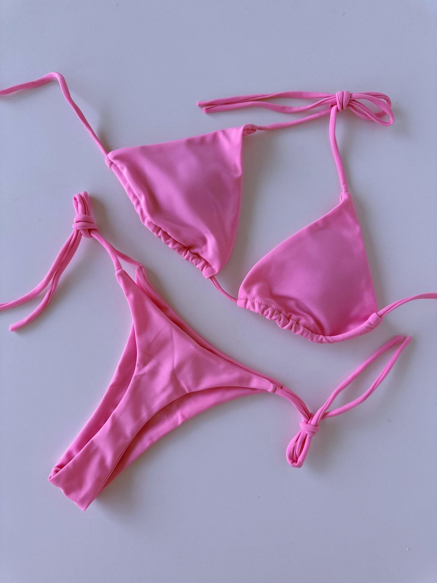 Triangle Coral Pink Bikini set