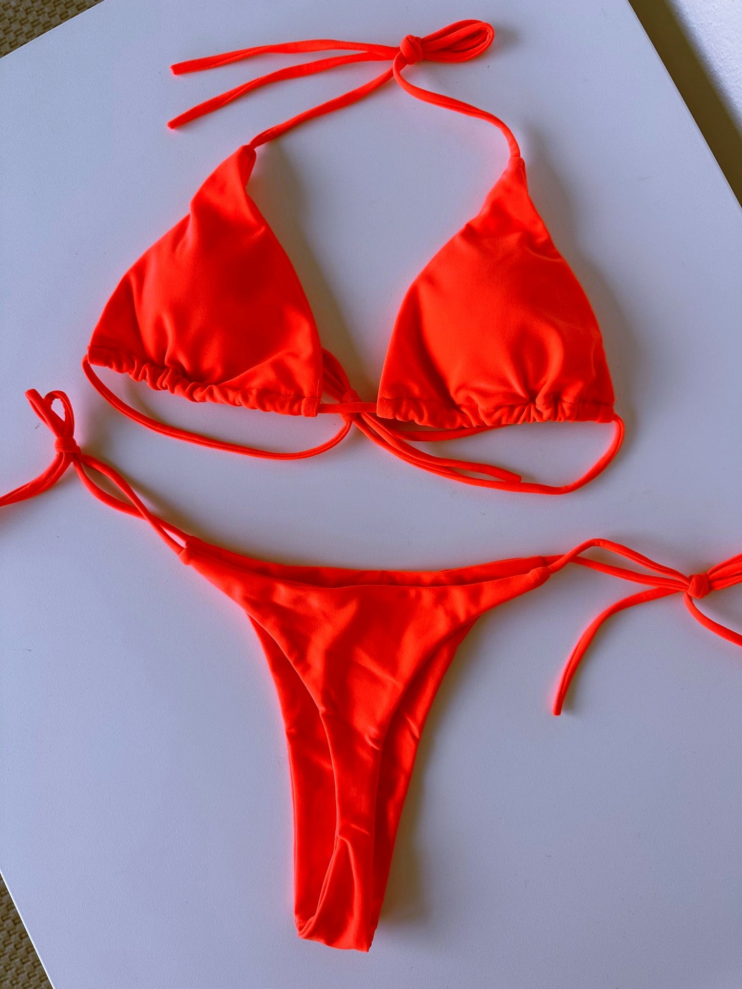 Triangle Coral Pink Bikini set