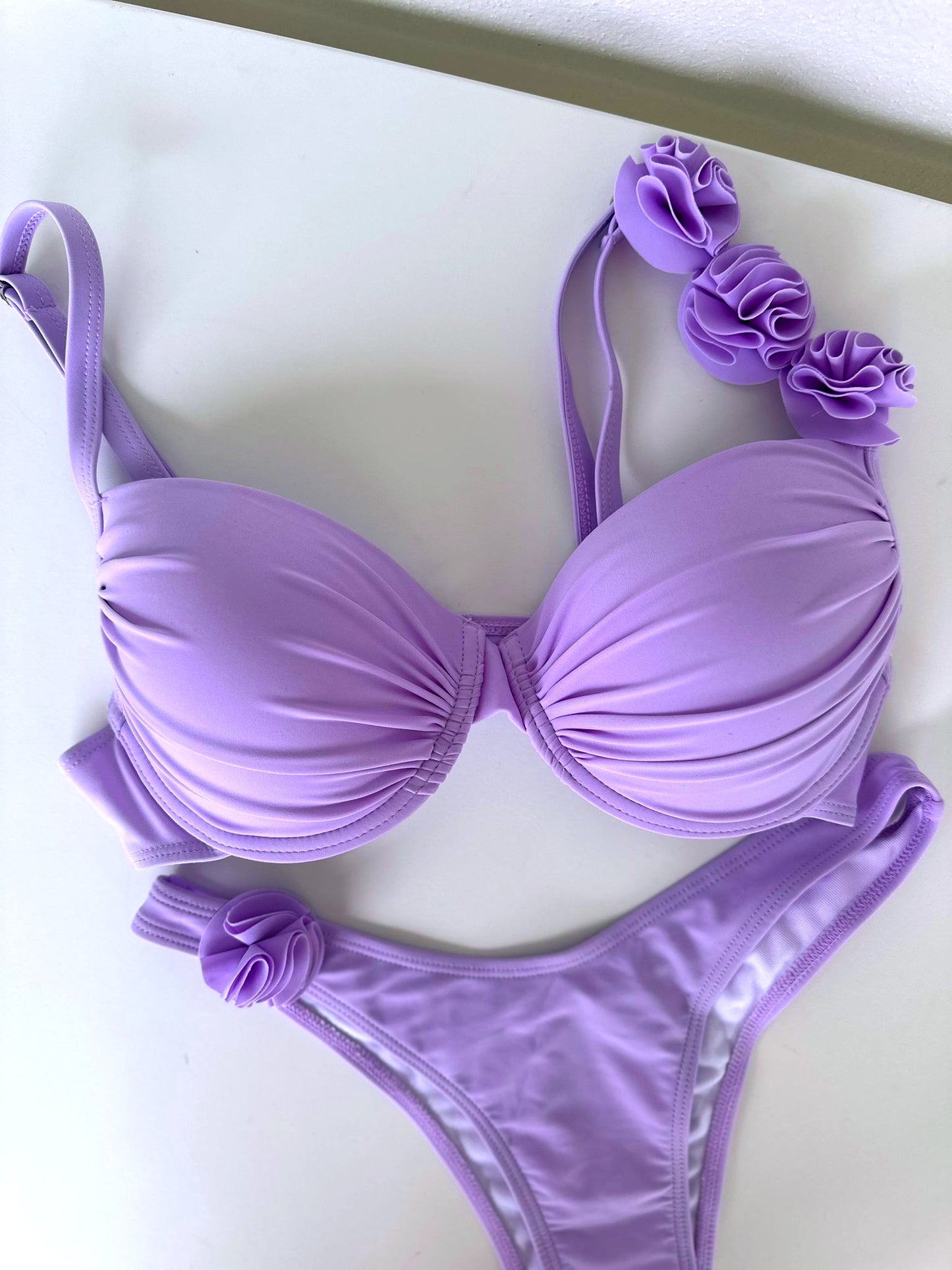 Lilac Push Up Cups Bikini Set