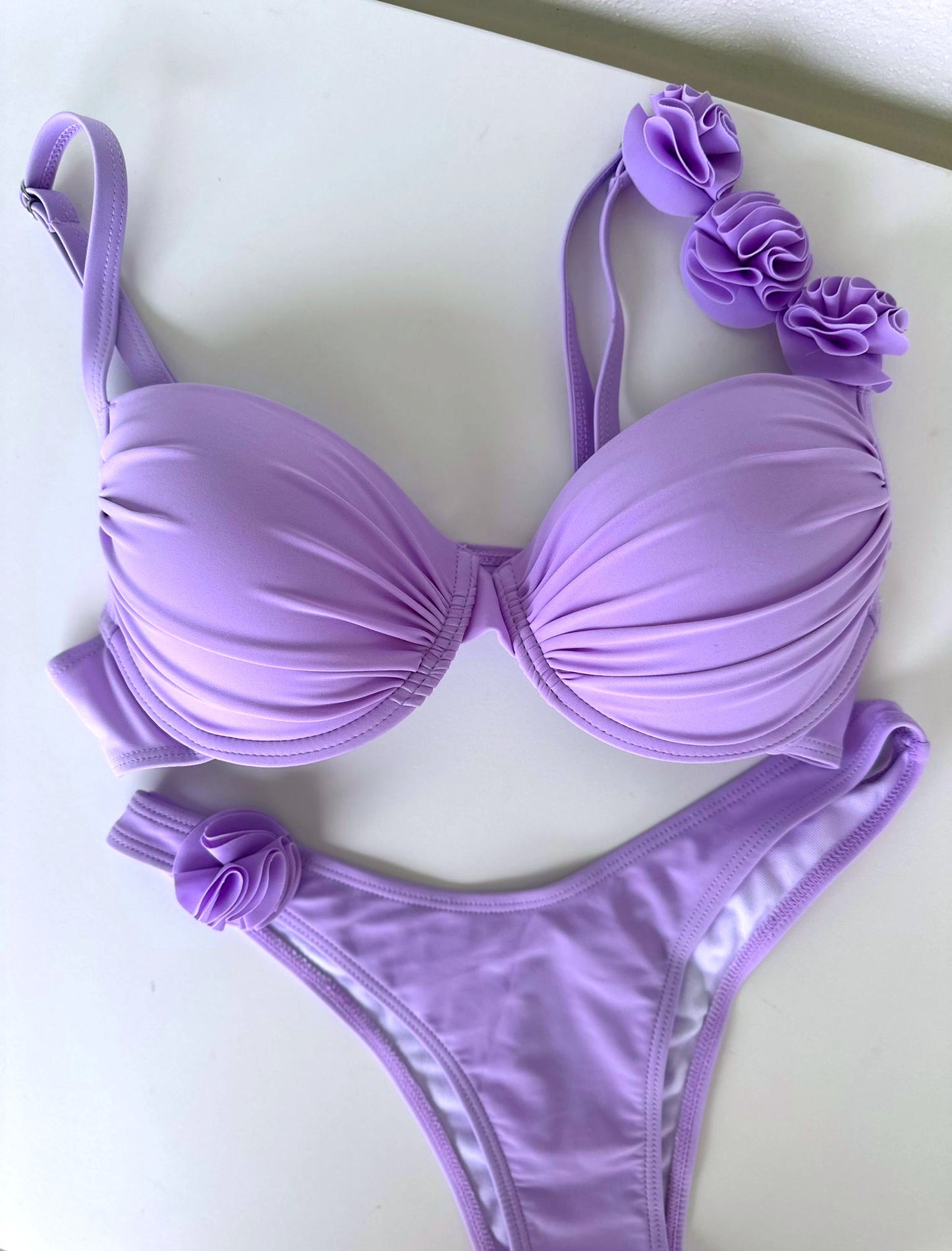 Lilac Push Up Cups Bikini Set