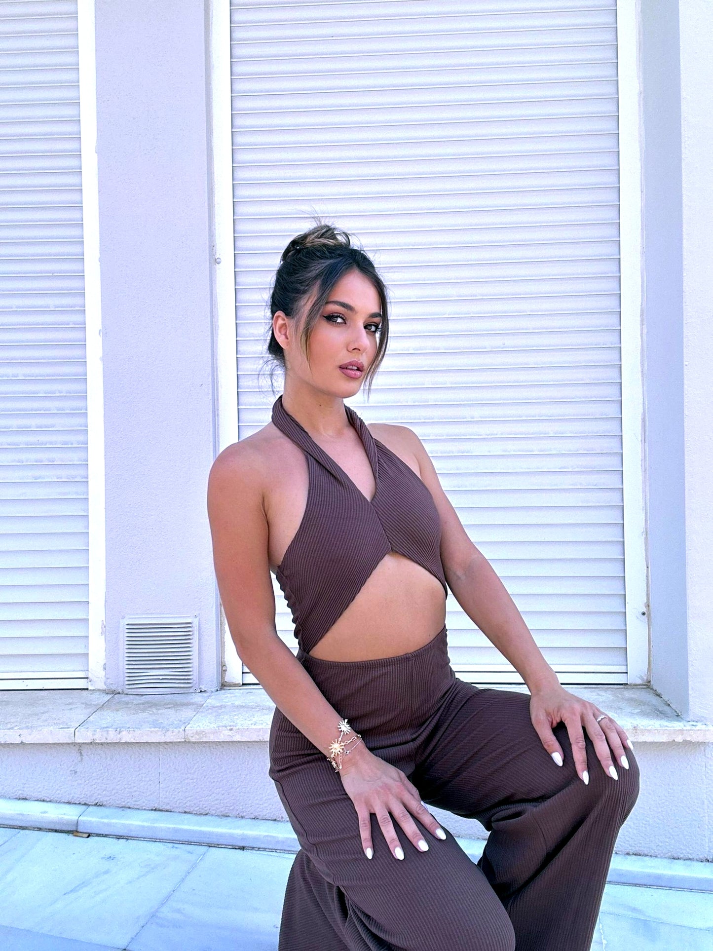 Coffee Brown Jumpsuit