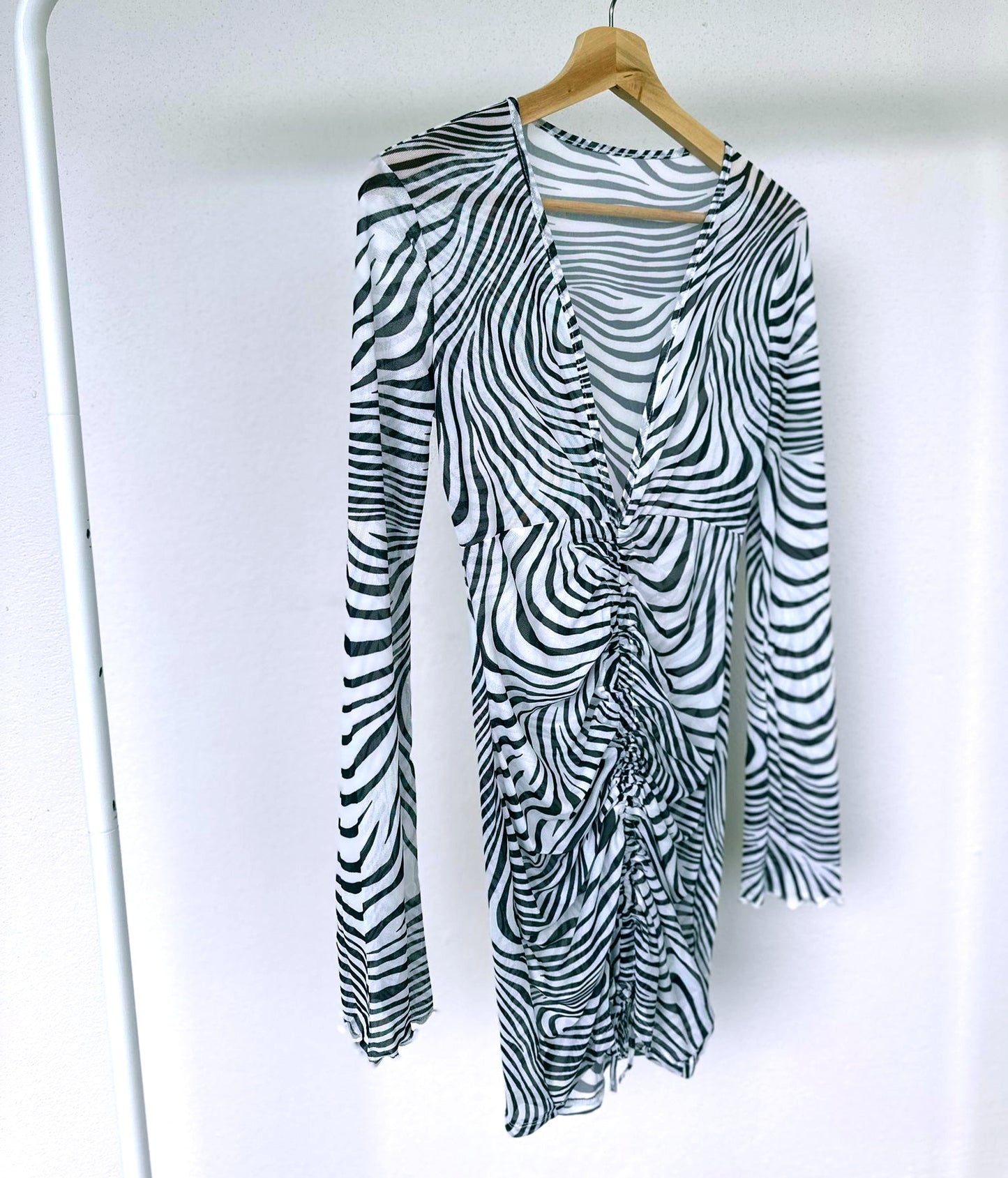 Zebra Sheer Cover Up Dress