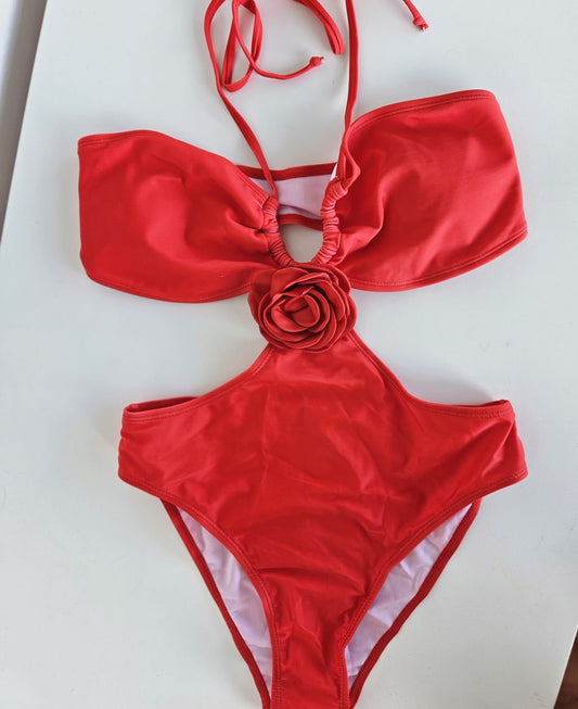 Red One Piece Swimsuit