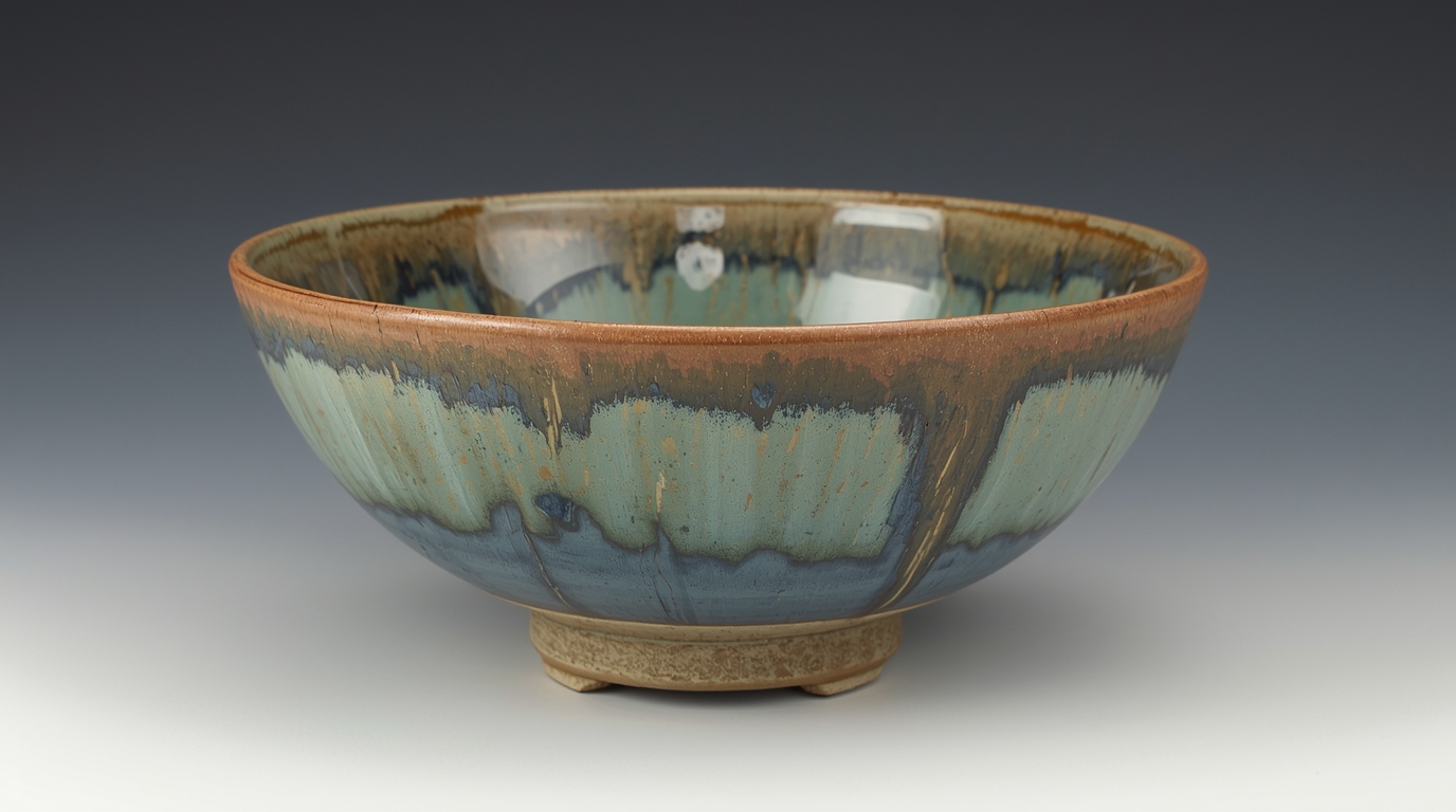 Handmade ceramic bowl with Nordic minimalist design