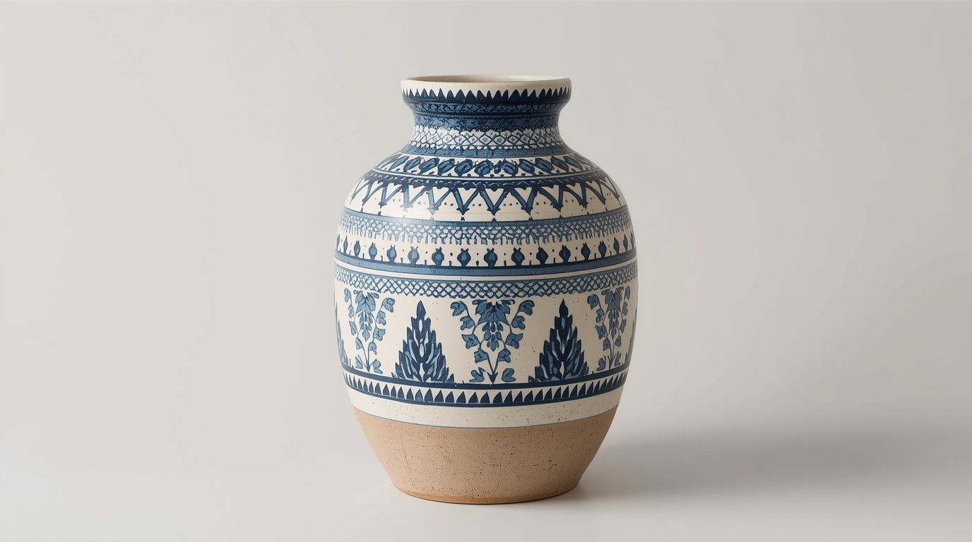 Handmade ceramic vase with Nordic design